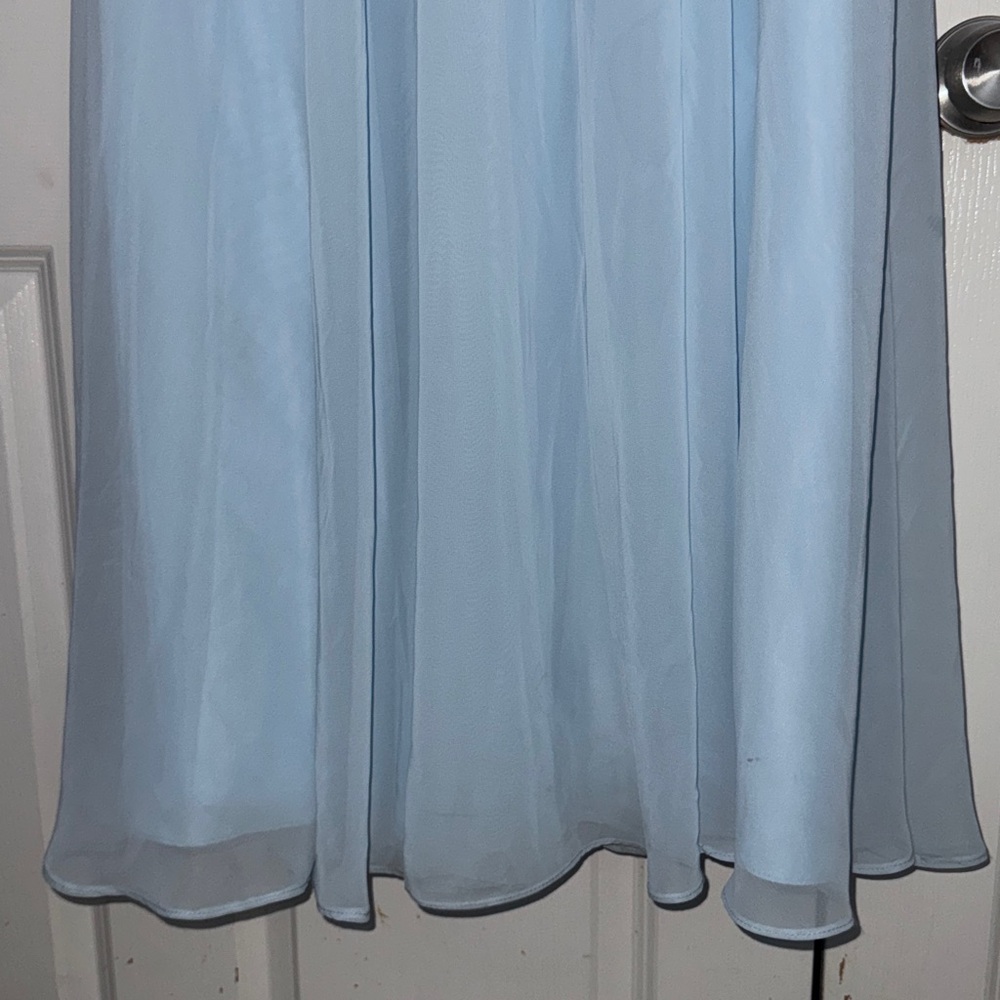 Azazie Daphne
A-Line Ruffled Chiffon Floor-Length Sky Blue Dress - Picture 8 of 12